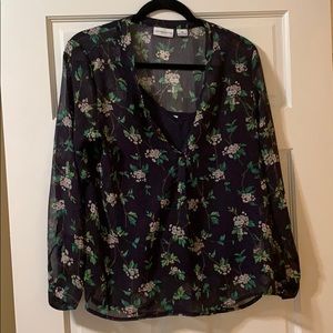 Women’s long sleeve sheer shirt